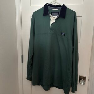 LL Bean Teal Rugby Long Sleeve Shirt in size Tall XL. Like new!
